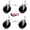 Service Caster 6 Inch Phenolic Wheel Swivel 12mm Threaded Stem Caster Set SCC-TS20S615-PHR-M1215-4 - alternate 2